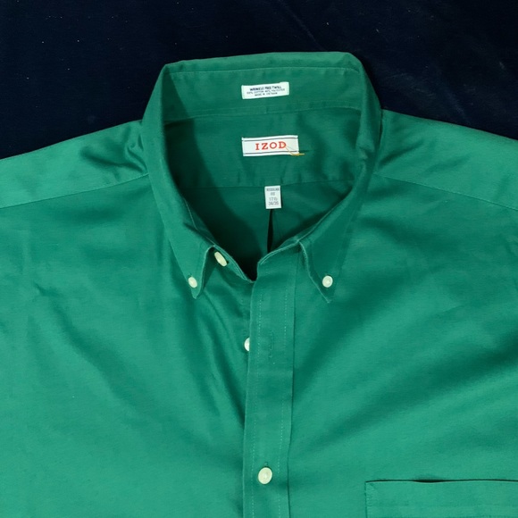 IZOD Wrinkle Free Twill Cotton/Poly Shirt - Picture 1 of 5